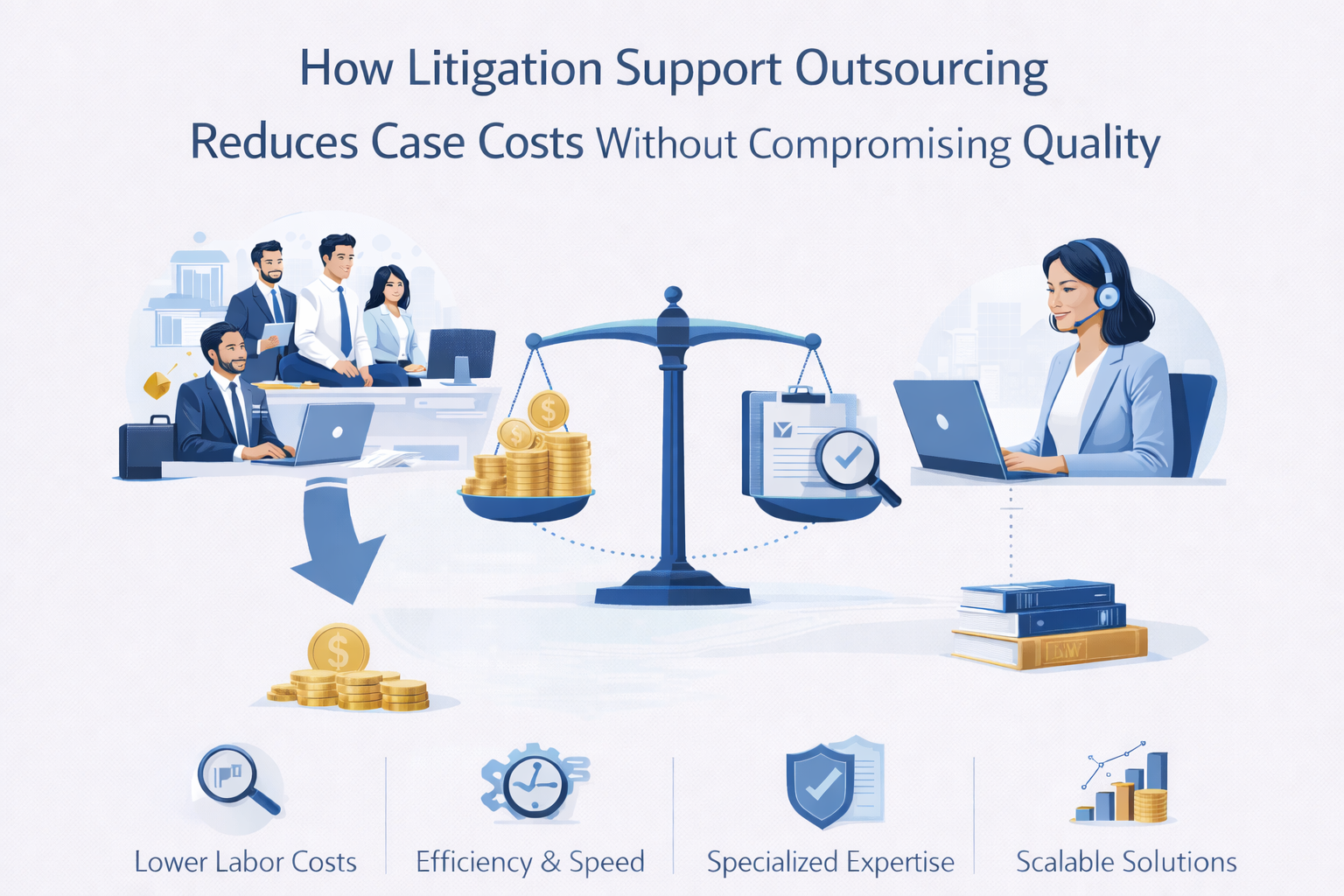 How Litigation Support Outsourcing Reduces Case Costs Without Compromising Quality
